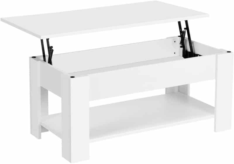 1. Yaheetech Adjustable Top Coffee Table 