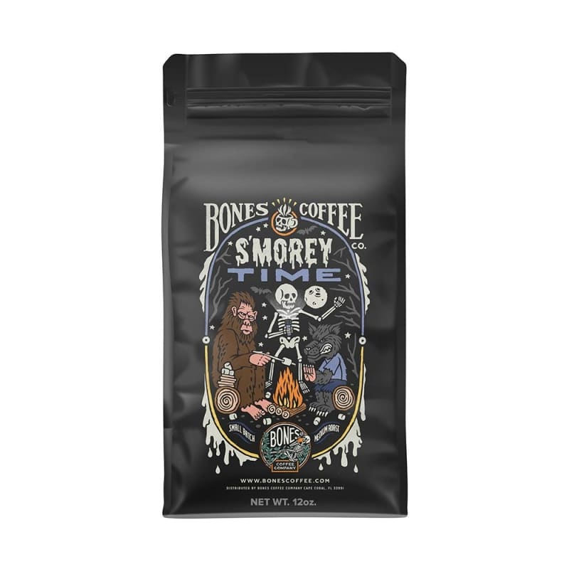 1. Bones Coffee Company Flavored Coffee Beans, S'morey Time Ground Coffee Beans