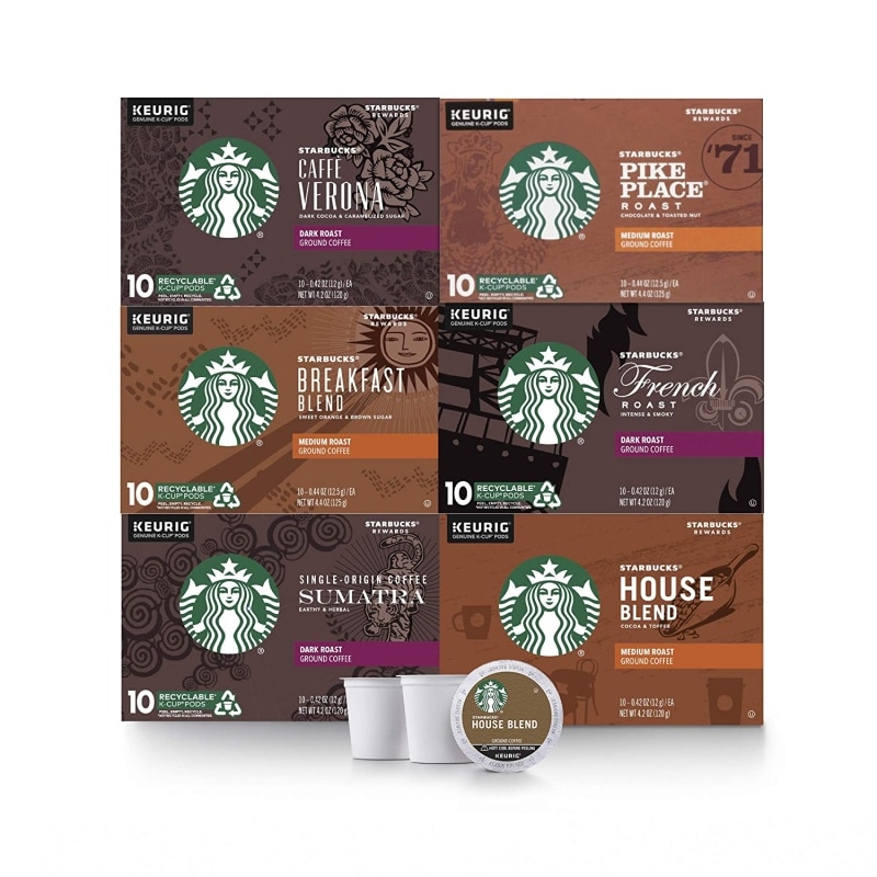 7. Starbucks Black Coffee K-Cup Coffee Pods