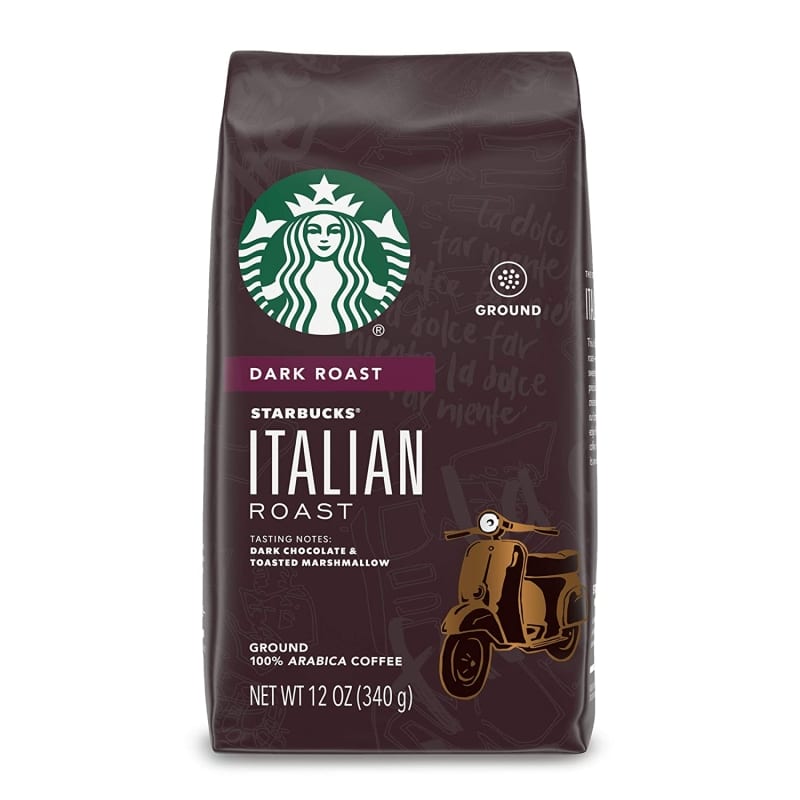 1. Starbucks Dark Roast Ground Coffee — Italian Roast 