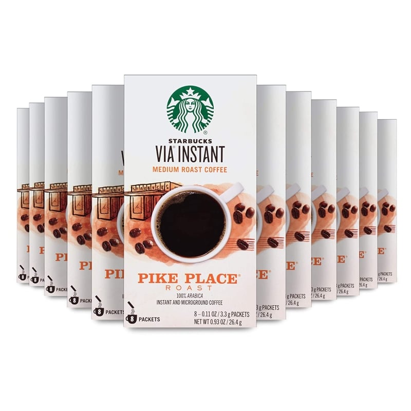 4. Starbucks VIA Instant Coffee Medium Roast Packets Pike Place Roast 