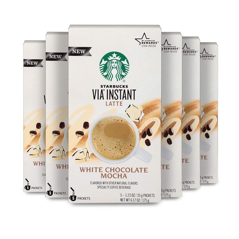 5. Starbucks VIA Instant Coffee White Chocolate Mocha Latte 