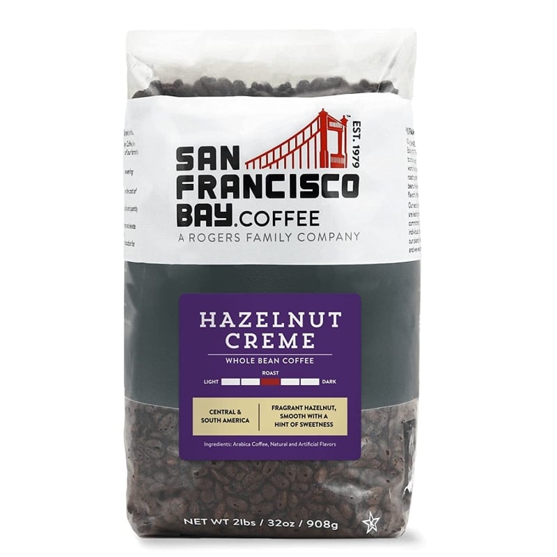 9. SF Bay Coffee Hazelnut Crème Whole Bean 
