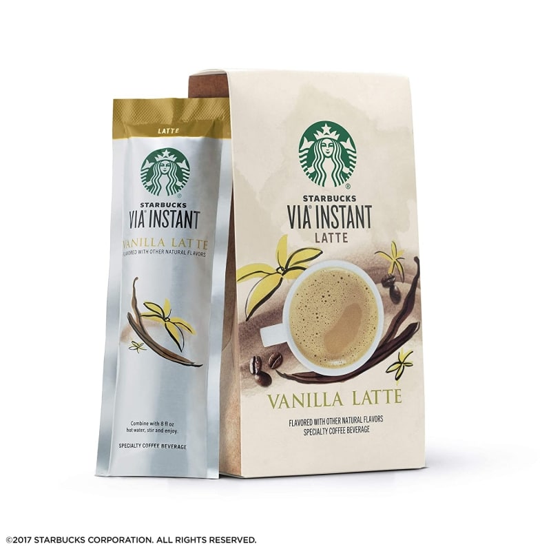 9. Starbucks VIA Instant Coffee Vanilla Latte 