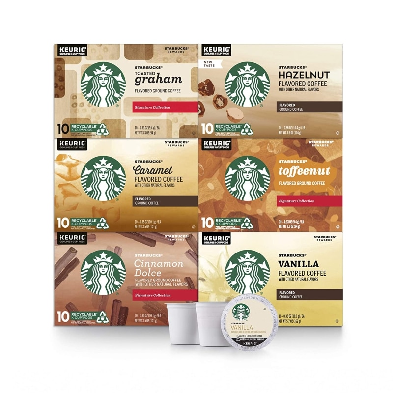 1. Starbucks Flavored Coffee K-Cup Variety Pack for Keurig Brewers 