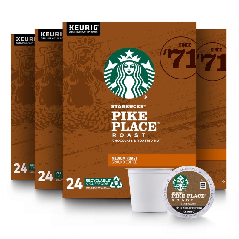 10. Starbucks Pike Place Roast K Cups 