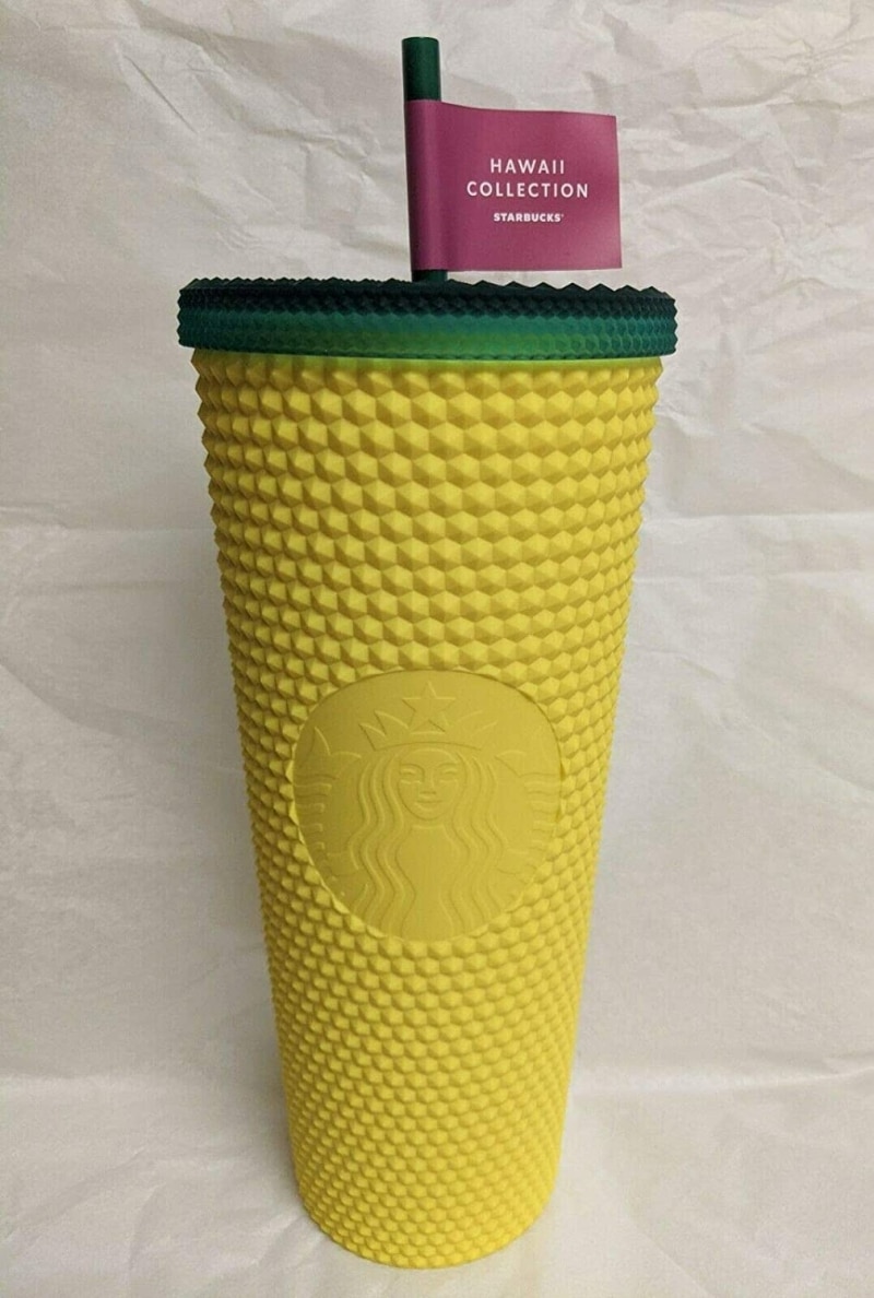 3. Starbucks 2020 Hawaii Exclusive Collection Matte Studded Pineapple 24oz Tumbler 