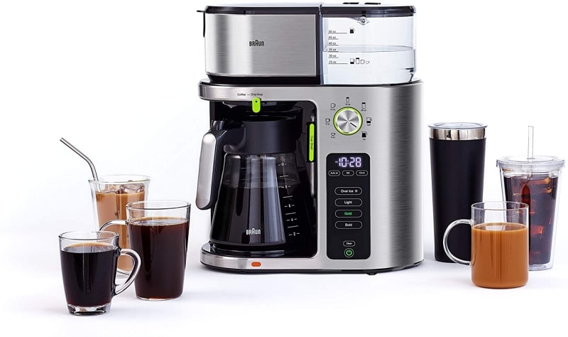 5. Braun MultiServe KF 9070 Coffee Machine 7 Programmable Brew Sizes 