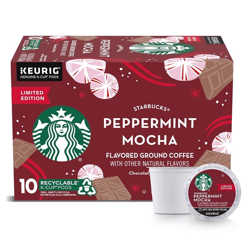 5. Starbucks Flavored K-Cup Coffee Pods — Peppermint Mocha for Keurig Brewers