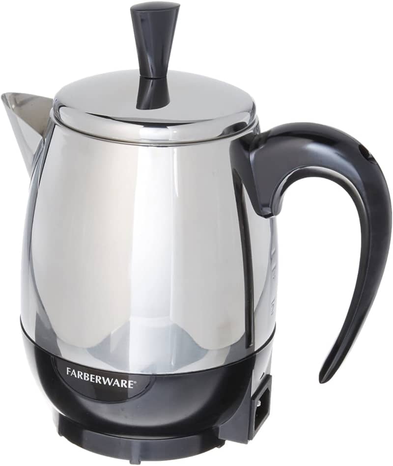 1. Farberware Percolator 4 Cup Stainless Steel 1000 W 