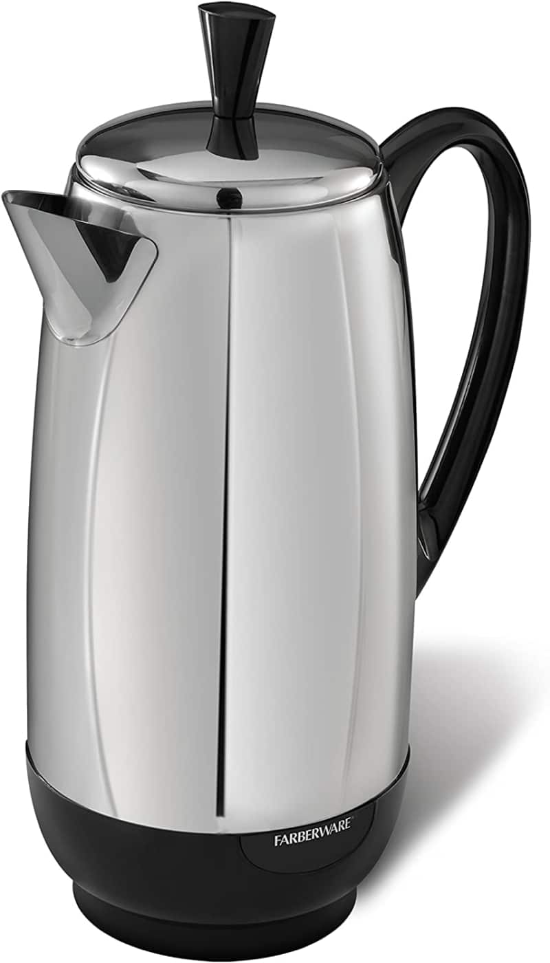 4. Farberware 12-Cup Percolator, Stainless Steel, FCP412 