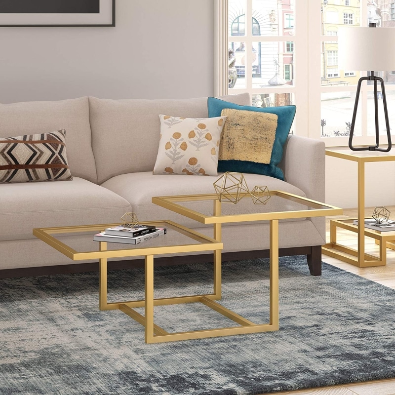 8. Henn & Hart Amalie Two-Tier Coffee Table 