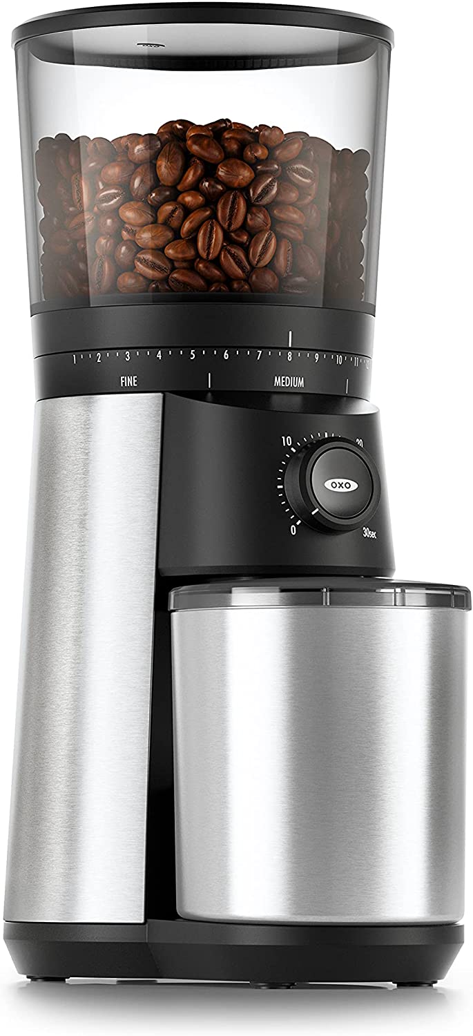2. OXO Brew Conical Burr Grinder with 12 oz Coffee Beans 