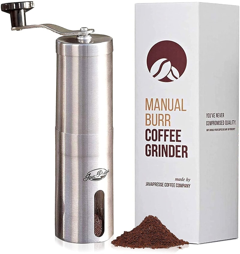 9. JavaPresse Coffee Bean Grinder with Adjustable Settings 