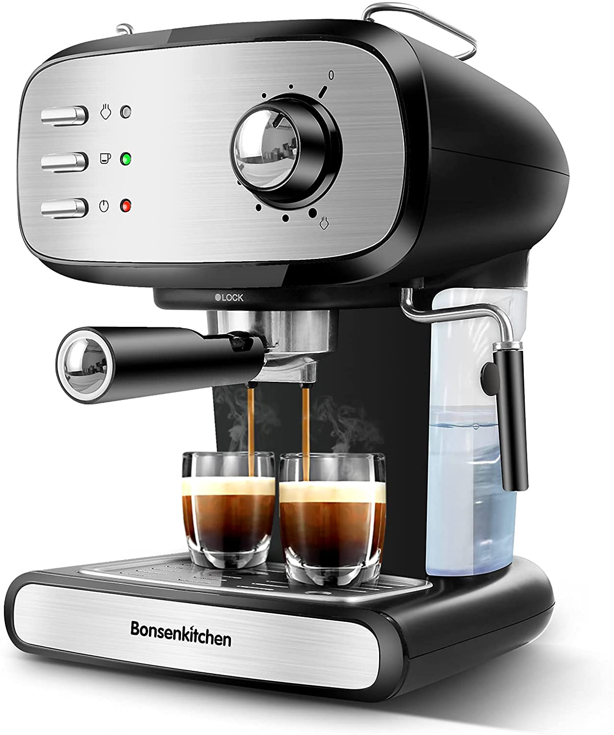 1. Bonsenkitchen 15-Bar Espresso Machine