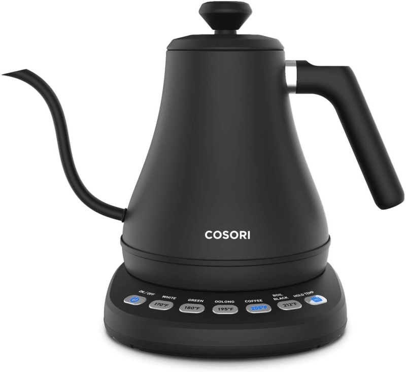 1. Cosori Five Temperature Presets Gooseneck Kettle 