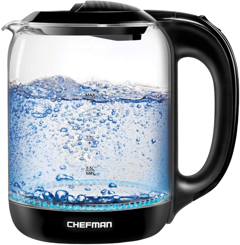 4. Chefman Electric Glass Tea Kettle 