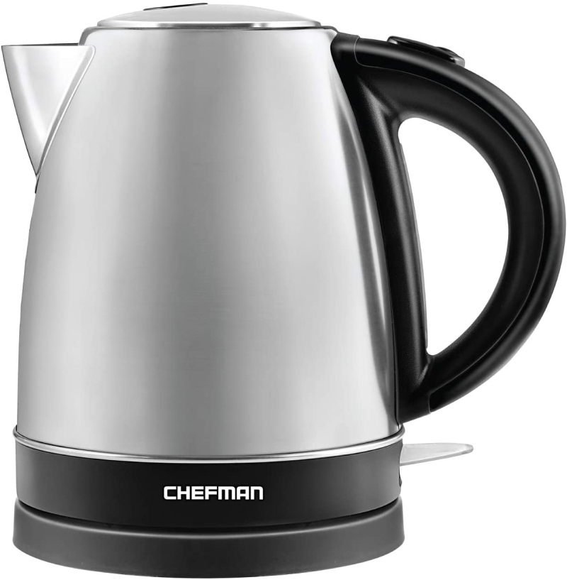 9. Chefman Stainless Steel Electric Kettle w/ 360° Swivel Base 