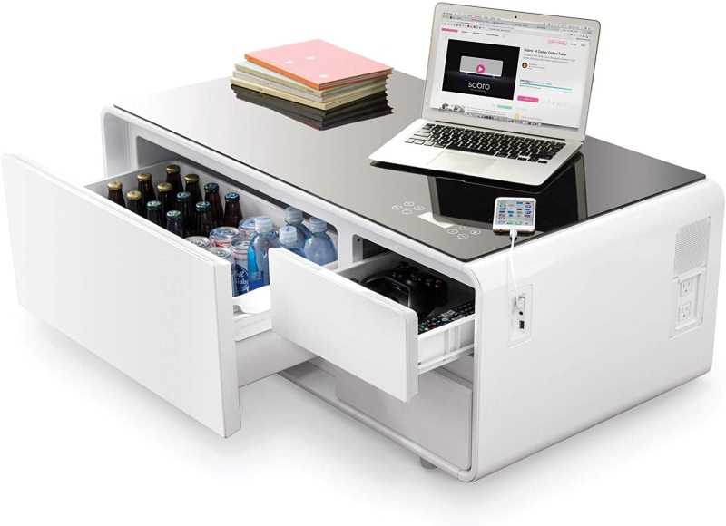 1. Sobro Coffee Table with Built-in Refridgerator 