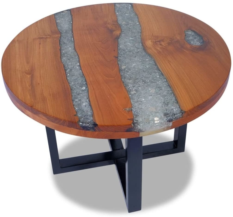 3. VidaXL Solid Teak Wood Coffee Table 