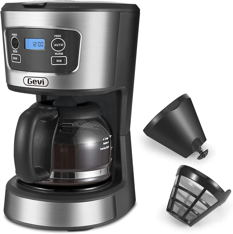 6. Gevi Coffee Maker, 5 Cups Small Programmable Coffee Machine with Reusable Filter 