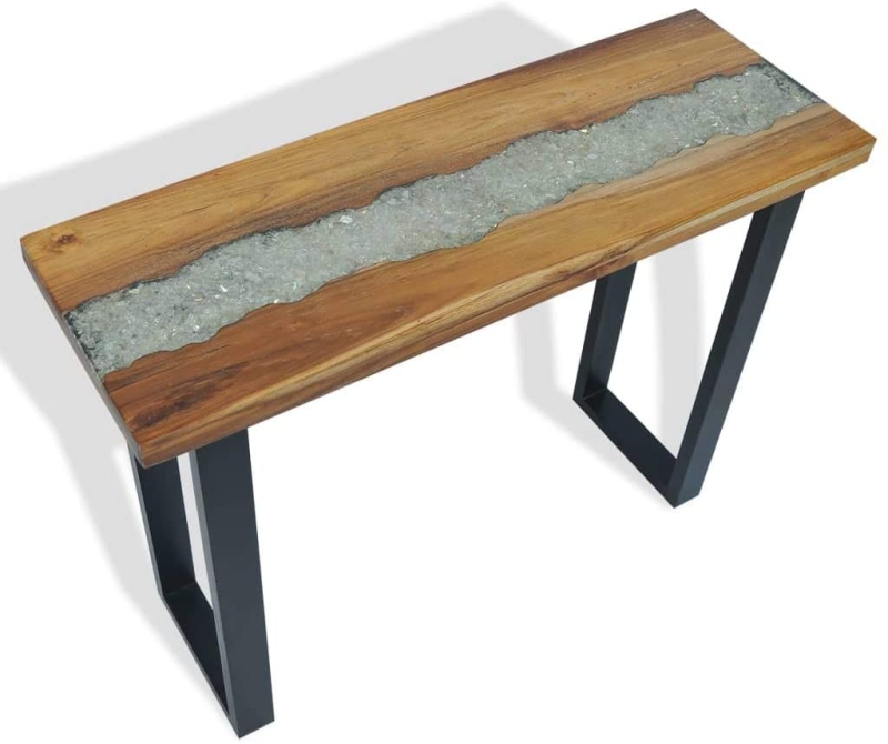 7. VidaXL Solid Teak Console Table 