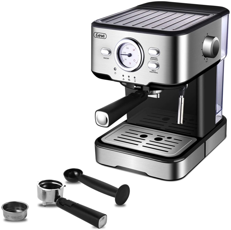 7. Gevi Espresso Machine 15 Bar Coffee Machine 